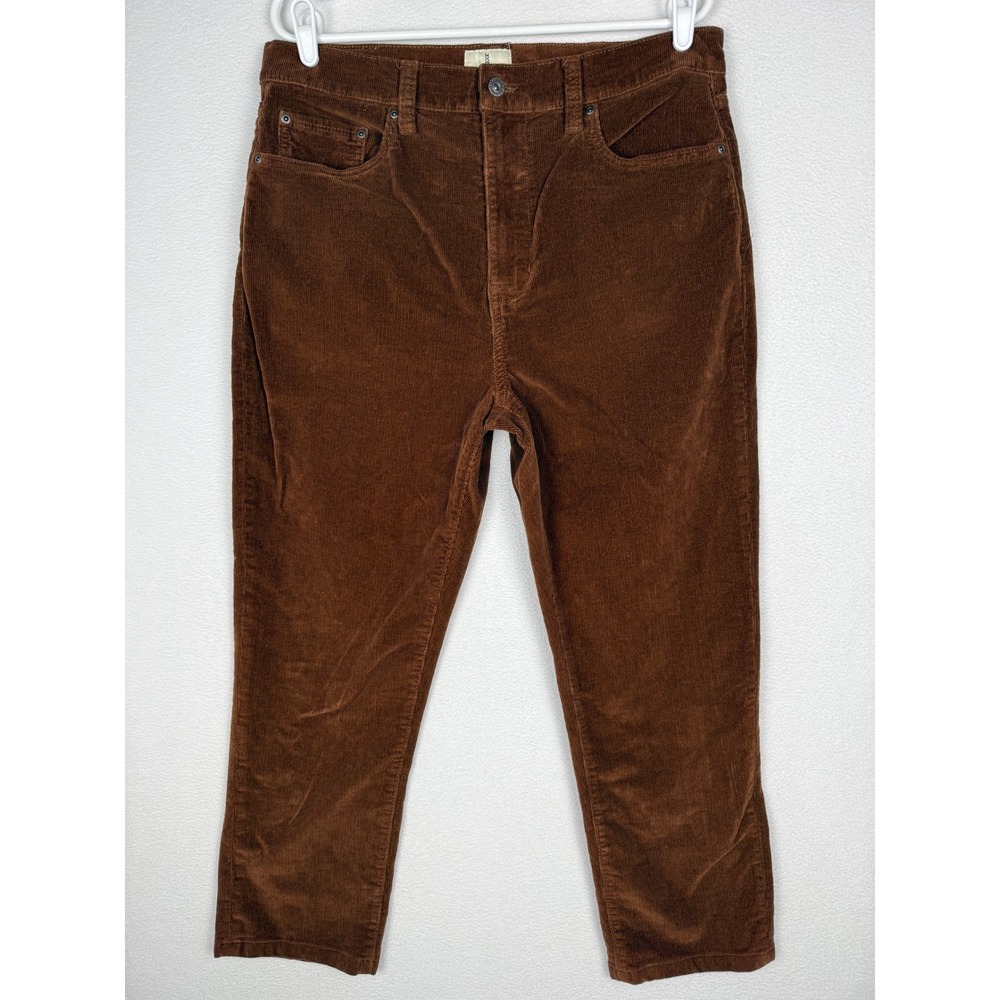 Mutual Weave Corduroy Pants Mens 34x34 Brown Relaxed Taper Stretch Cotton